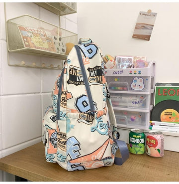 Street Art Graffiti Backpack for Teens Students - Kashif Luggage & Bags