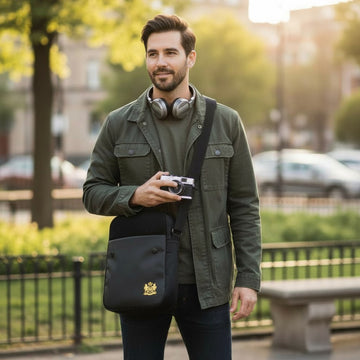 Everyday Black Shoulder Bag - Kashif Luggage & Bags
