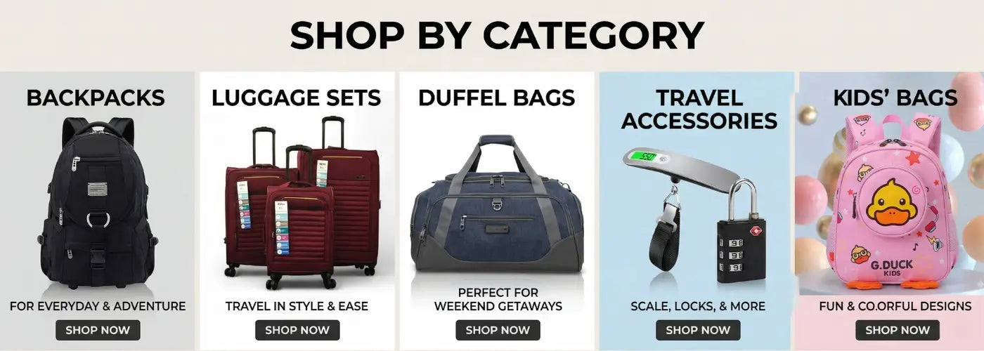Shop by Category – Travel Gear: Luggage, Backpacks, Travel-Gym Bags, School Bags, Laptop Bags & Travel Essentials | Kashif Luggage & Bags, Karachi, Pakistan