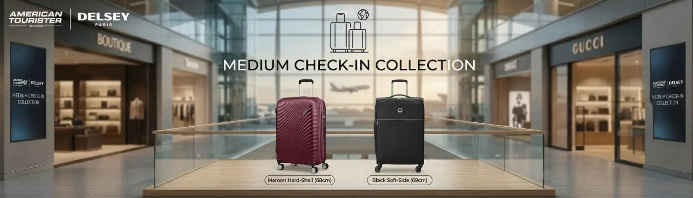 Medium Hard & Softside Suitcase Selection