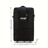 Heavy-Duty Foldable Rolling Duffle Luggage Bag with Wheels