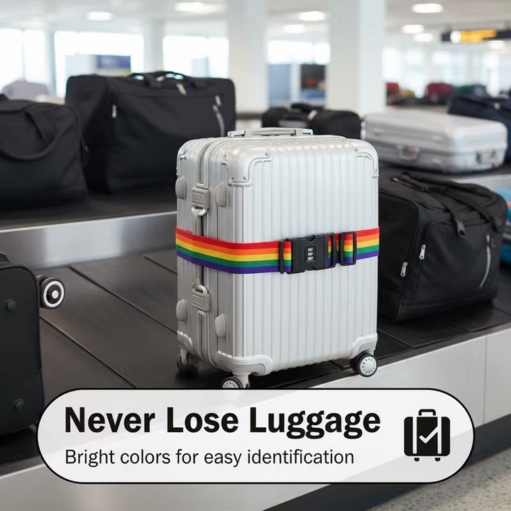 Heavy-Duty Luggage Strap with Combination Lock