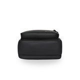 Black compact travel pouch with zip closure, ideal for organizing essentials during trips or daily commutes.