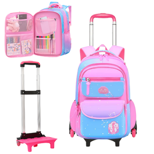 Girls Trolley School Bag Waterproof - 2 Wheels - Kashif Luggage & Bags