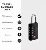 TSA 4-digit Luggage Combination lock
