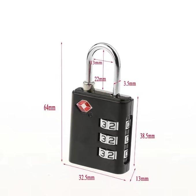 TSA Luggage Lock 3 Digit Combination Travel Padlock