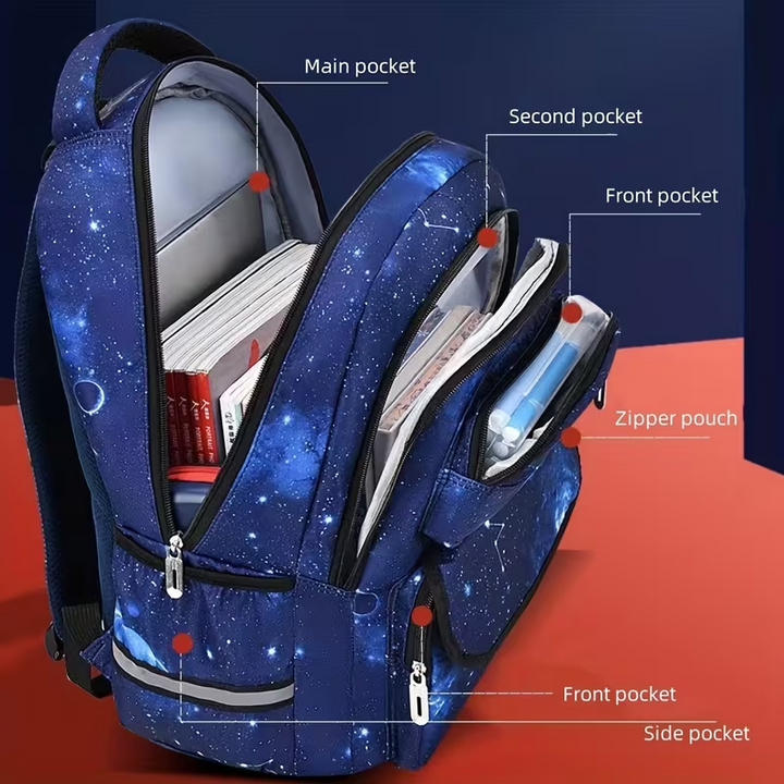 ZMBABY Kids Galaxy Backpack - 2 to 5 Grade