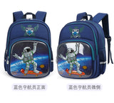 Blue astronaut-themed school backpack with space graphic, ideal for kids and students