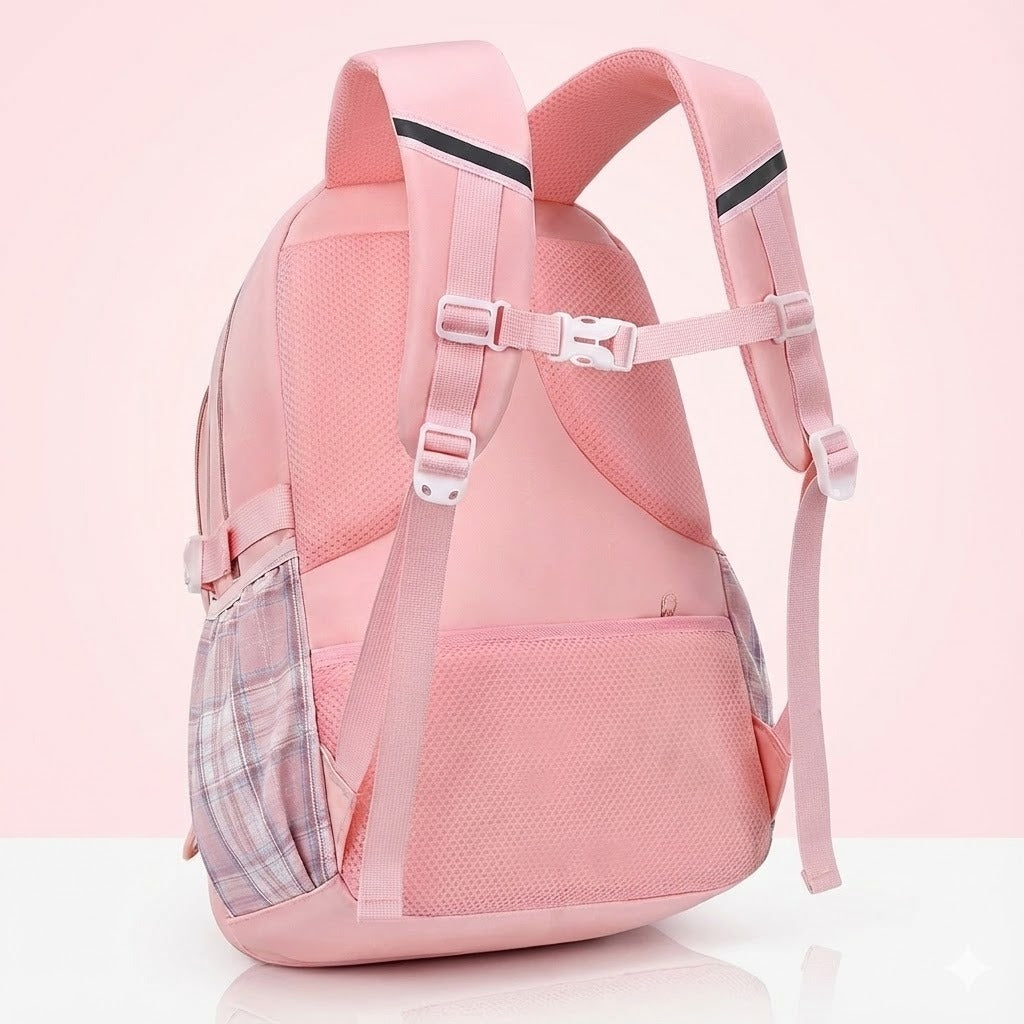 Korean Style Pink Backpack for Teenage Girls - Kashif Luggage & Bags