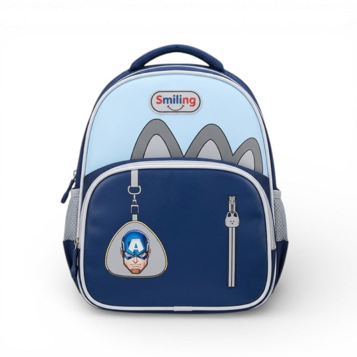 Children's backpack with cartoon design on a white background