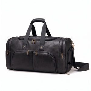 MingLu 401 PU Leather Executive Weekender Duffel Bag
