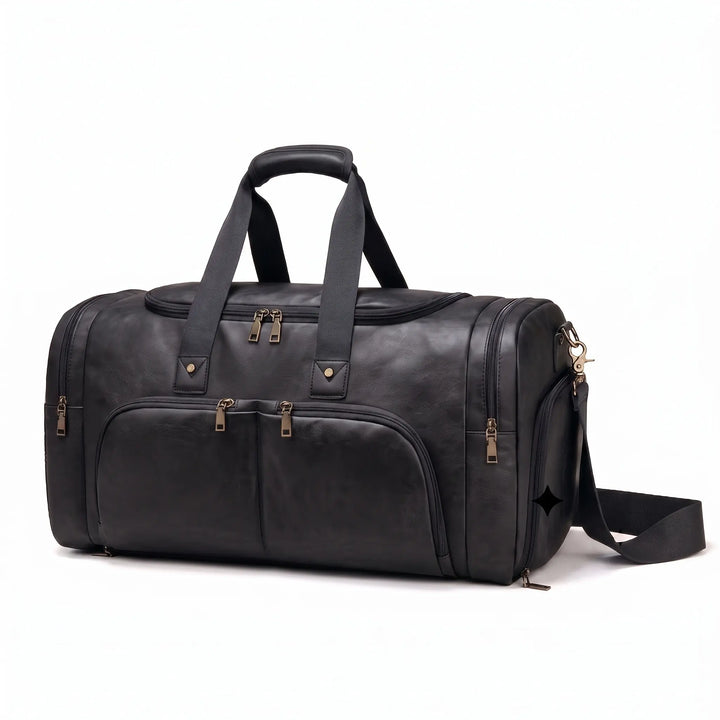 MingLu 401 PU Leather Executive Weekender Duffel Bag
