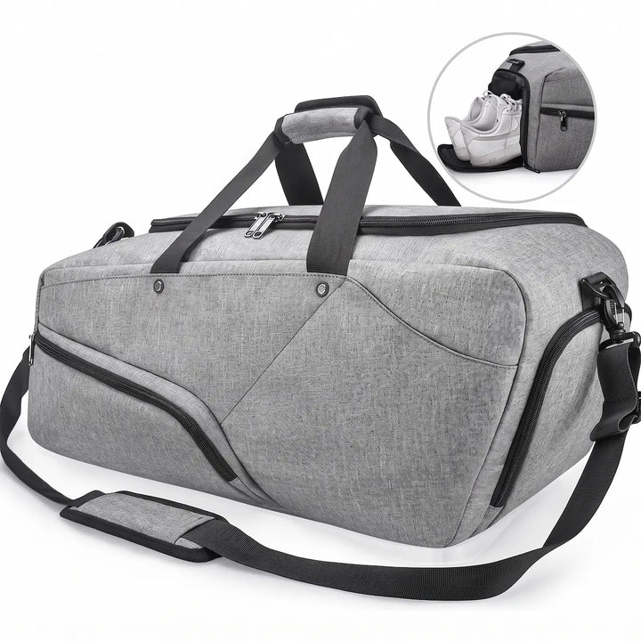 NUBILY Men's Sports Fitness Gym Bag with Shoe Compartment