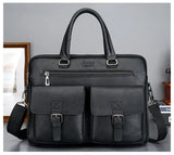 Jeep Buluo Men's Executive PU Leather Laptop Messenger Bag