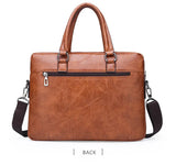 Jeep Buluo Men's Executive PU Leather Laptop Messenger Bag