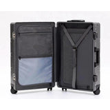 Minimalist Silver Aluminum Large Check-in Suitcase - Kashif Luggage & Bags