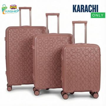 Swiss Diamond 3-Pcs Polypropylene Luggage Set- Mega Suitcase Sale - Kashif Luggage & Bags