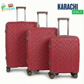 Swiss Diamond 3-Pcs Polypropylene Luggage Set- Mega Suitcase Sale - Kashif Luggage & Bags