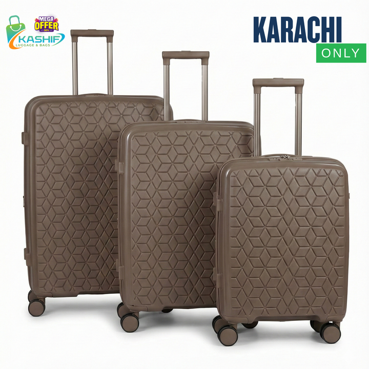Swiss Diamond 3-Pcs Polypropylene Luggage Set- Mega Suitcase Sale