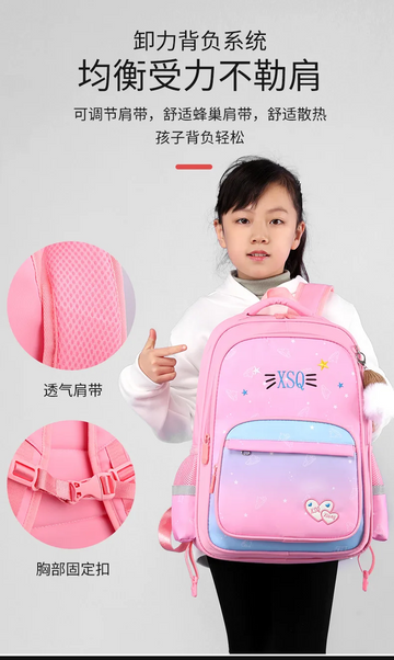 Children Girls School Bag with Wheels Rolling Backpacks - Kashif Luggage & Bags