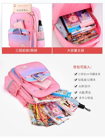 Children Girls School Bag with Wheels Rolling Backpacks - Kashif Luggage & Bags