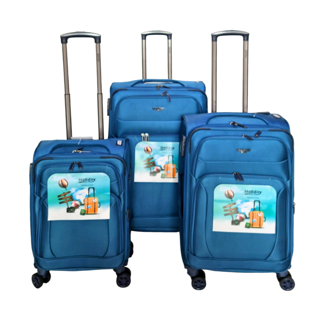 Holiday Usa Antitheft zipper 4 Wheels Suitcase Set - Kashif Luggage & Bags