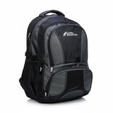 Black and gray Camel Mountain backpack on a white background