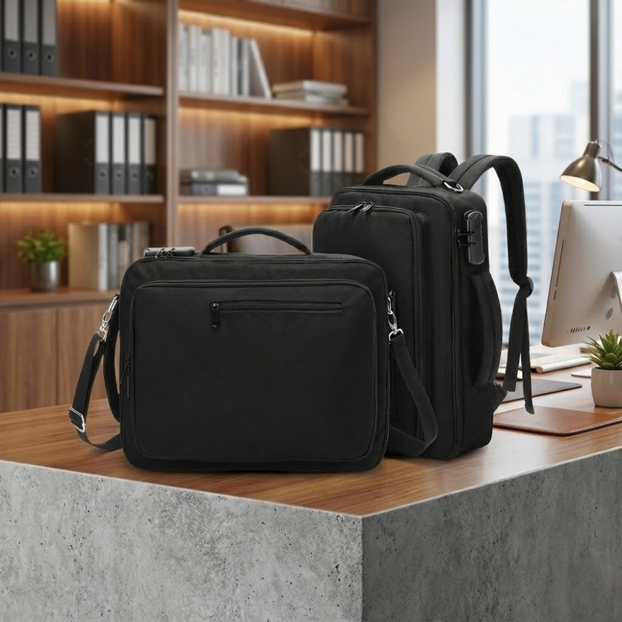 2-in-1 Convertible Business Laptop Bag Dual-Carry Design - Kashif Luggage & Bags