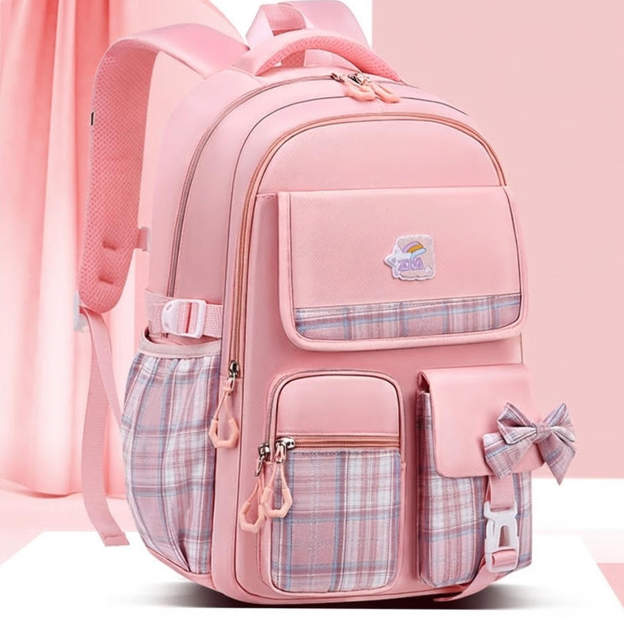Korean Style Pink Backpack for Teenage Girls - Kashif Luggage & Bags