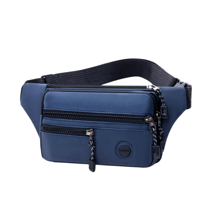 Men's Water-Repellent Nylon Waist Bag – Multi-Pocket