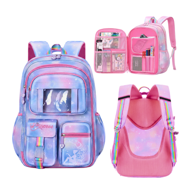 Princess Galaxy School Backpack for Girls 3 - 6 Grade - Kashif Luggage & Bags