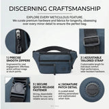 Men's Water-Repellent Nylon Waist Bag – Multi-Pocket