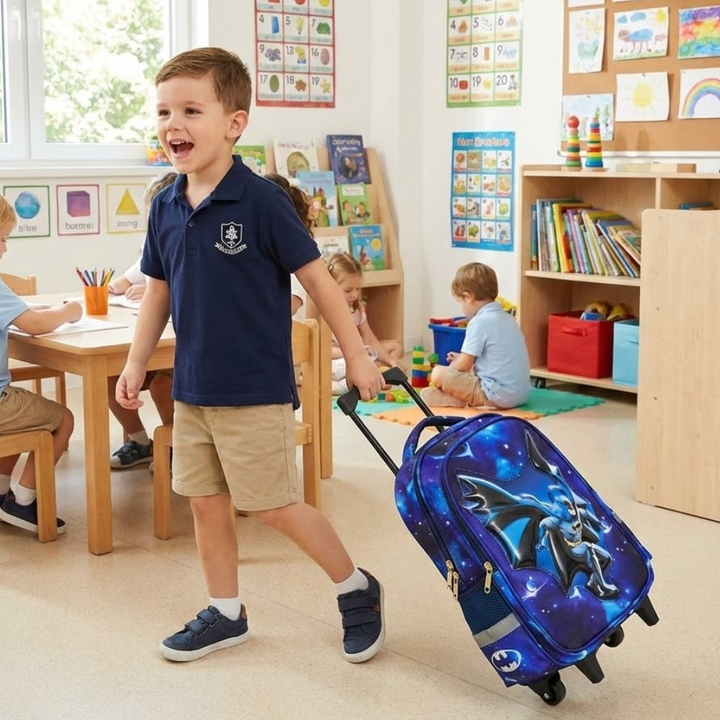 Batman Galaxy Edition Rolling School Bag