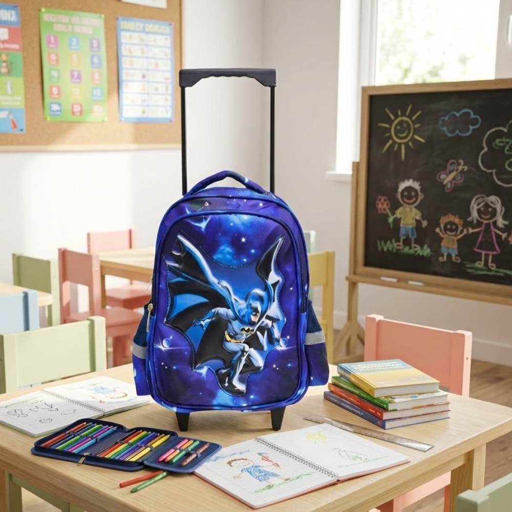 Batman Galaxy Edition Rolling School Bag - Kashif Luggage & Bags
