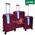 LOJEL anti-theft zipper hardtop trolley Suitcase Set