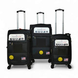 Lightweight travel luggage set with wheels, ideal for students and trips, featuring 'Lightest Ever' tag