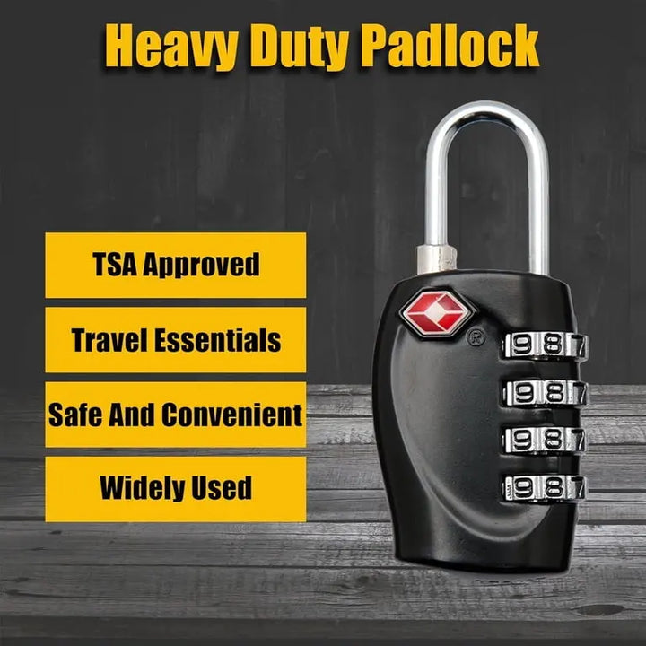 TSA Approved 4-Digit Combination Luggage Lock