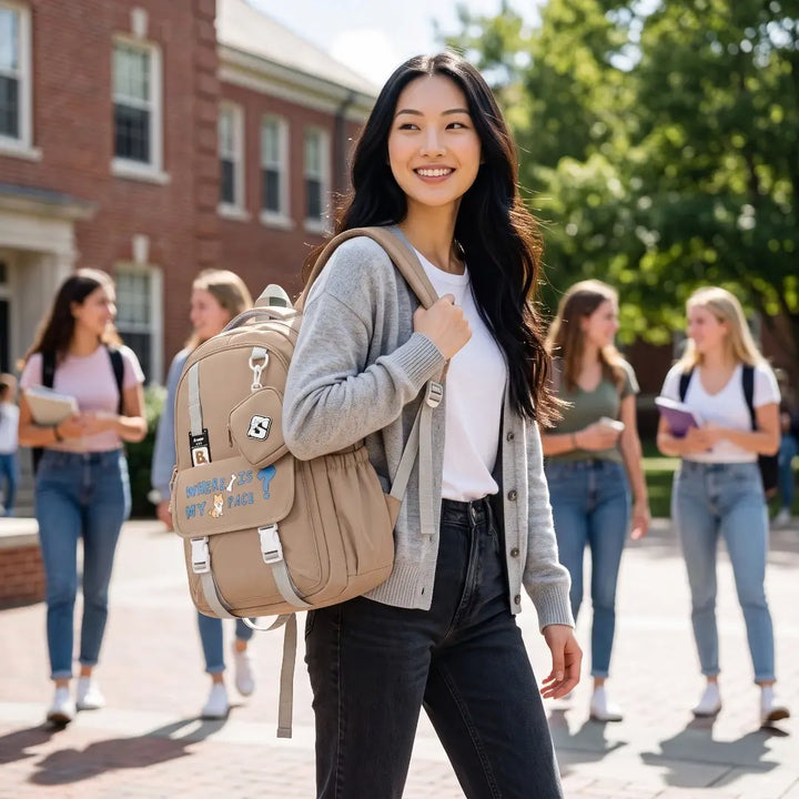 Ultra-Roomy School College Backpack for Girls