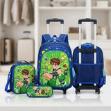 Multi-Character 3-Piece Kids Trolley Backpack Combo Set