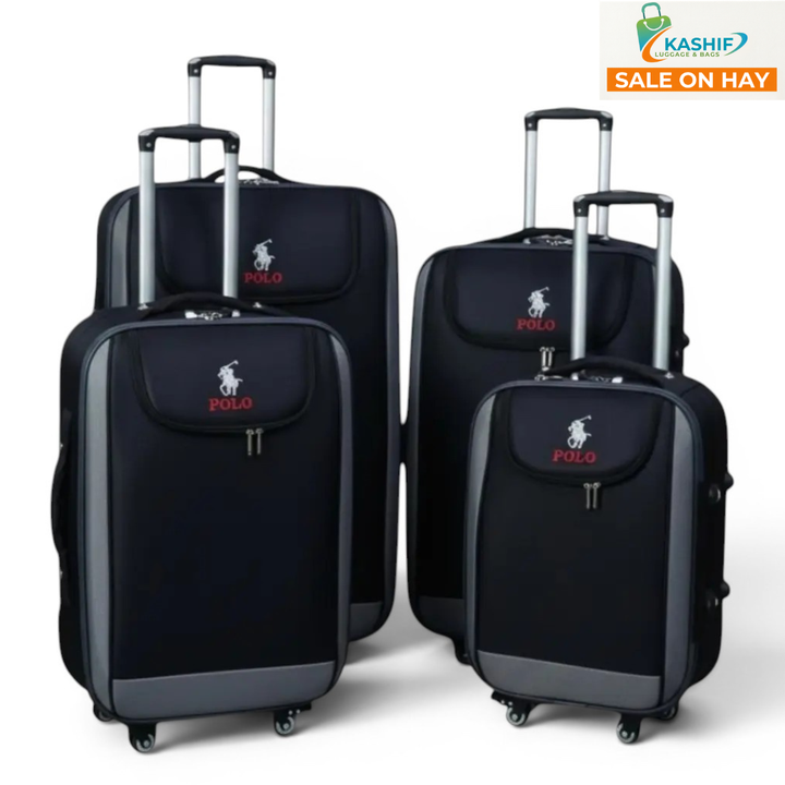 4-Piece Premium Softshell Luggage Set With 4 spinner Wheels