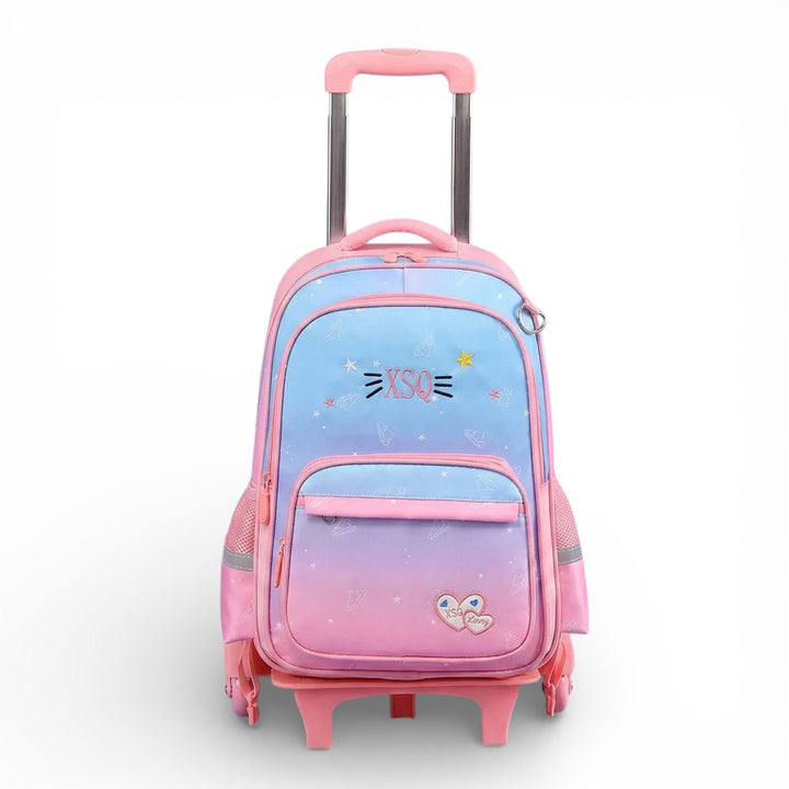 Children Girls School Bag with Wheels Rolling Backpacks - Kashif Luggage & Bags