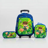 Multi-Character 3-Piece Kids Trolley Backpack Combo Set