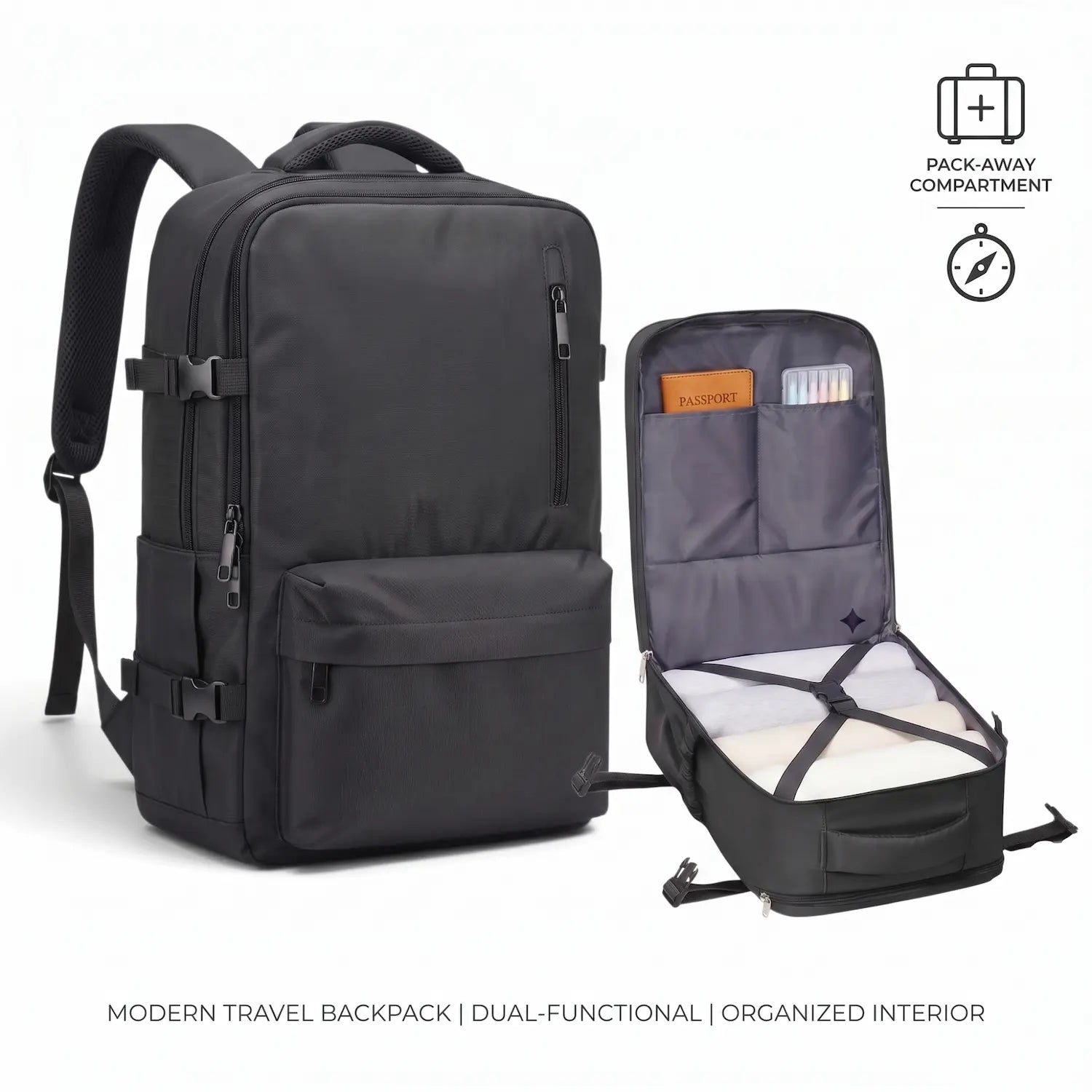 Professional Look Travel Laptop Backpack - 15.6