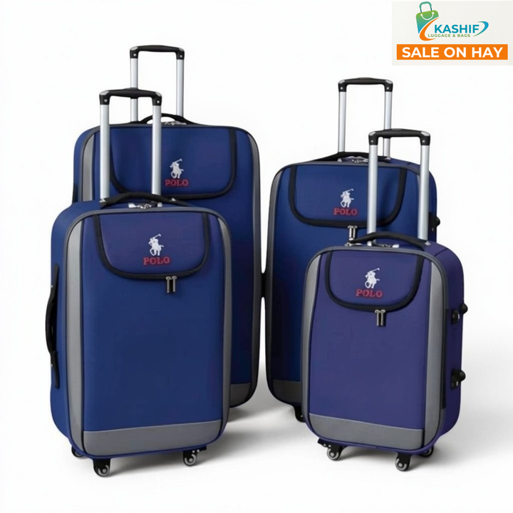 4-Piece Premium Softshell Luggage Set With 4 spinner Wheels