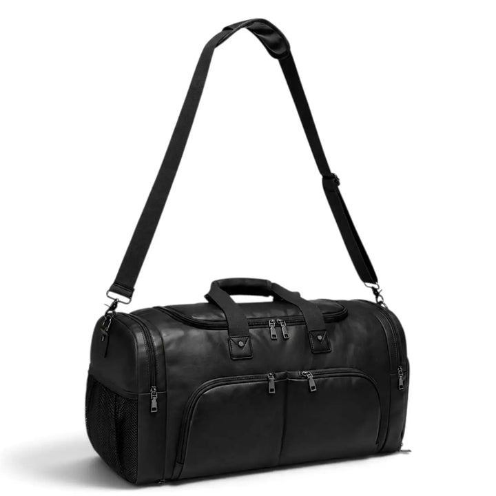 MingLu 401 PU Leather Executive Weekender Duffel Bag
