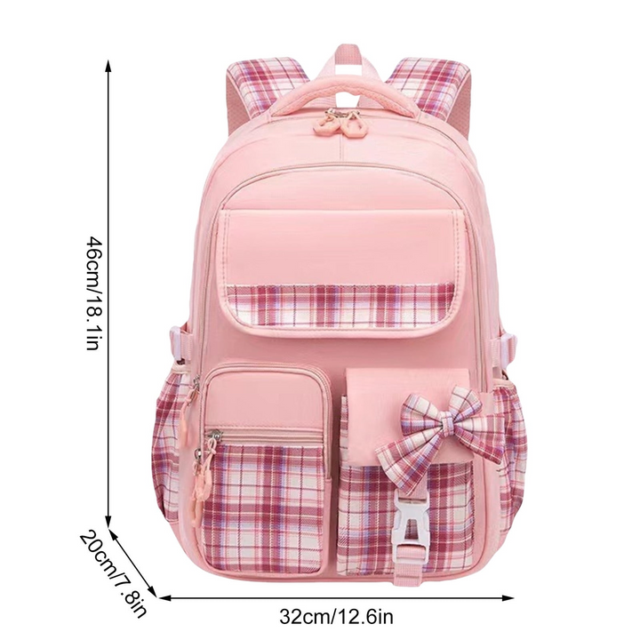 Premium Girls Water-Resistant School Backpack | Multi-Pockets