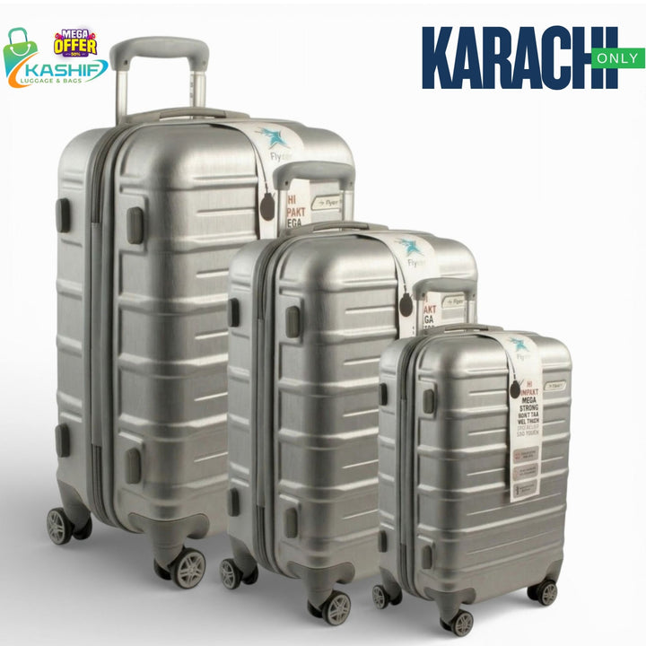 FlyStar High-Impact 3-Piece Luggage Set - Karachi Only