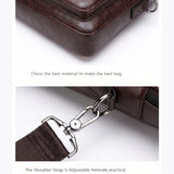 Jeep Buluo Men's Vintage Leather Briefcase - 14-inch laptop