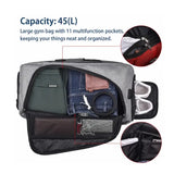 NUBILY Men's Sports Fitness Gym Bag with Shoe Compartment