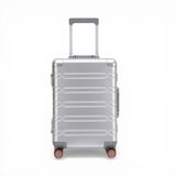 Minimalist Silver Aluminum Hard-Shell Carry-On - Kashif Luggage & Bags